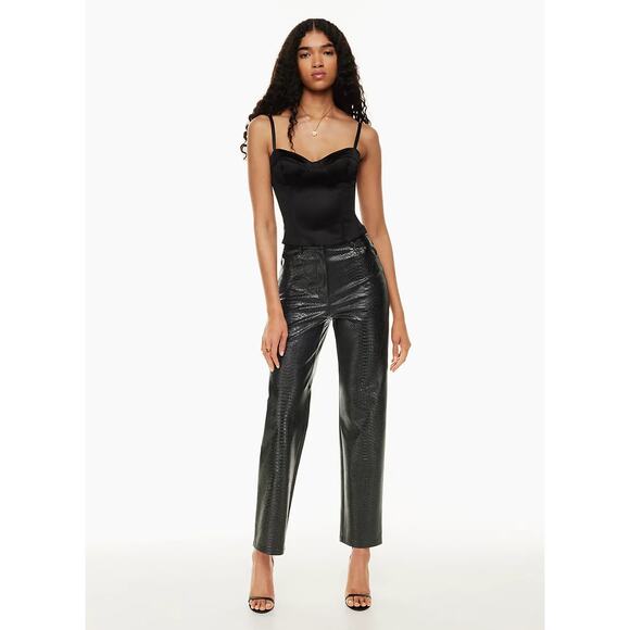 Aritzia Babaton high rise leather pants - size 2 - Picture 1 of 9